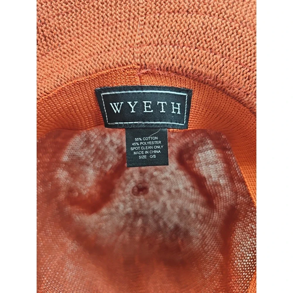 WYETH‎ Woven Straw Bucket Hat Sunhat Oarnge One Size